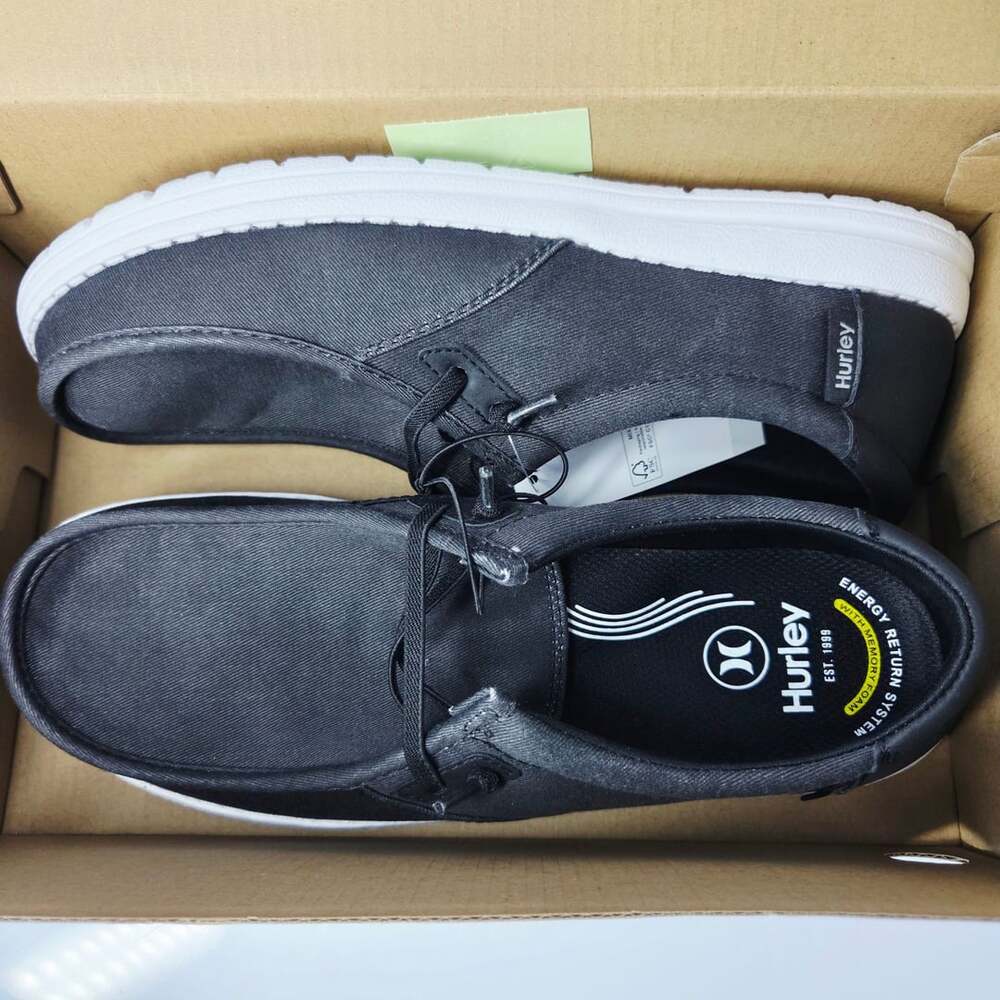 Hurley Laguna Casual Shoes Black Canvas size 10 Women